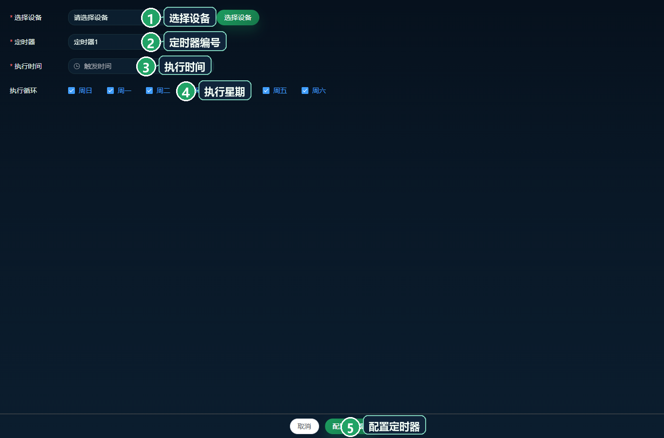 物联网集中管理系统客户端定时任务列表