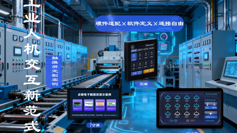 贞明电子工业触摸屏与定制HMI人机交互方案