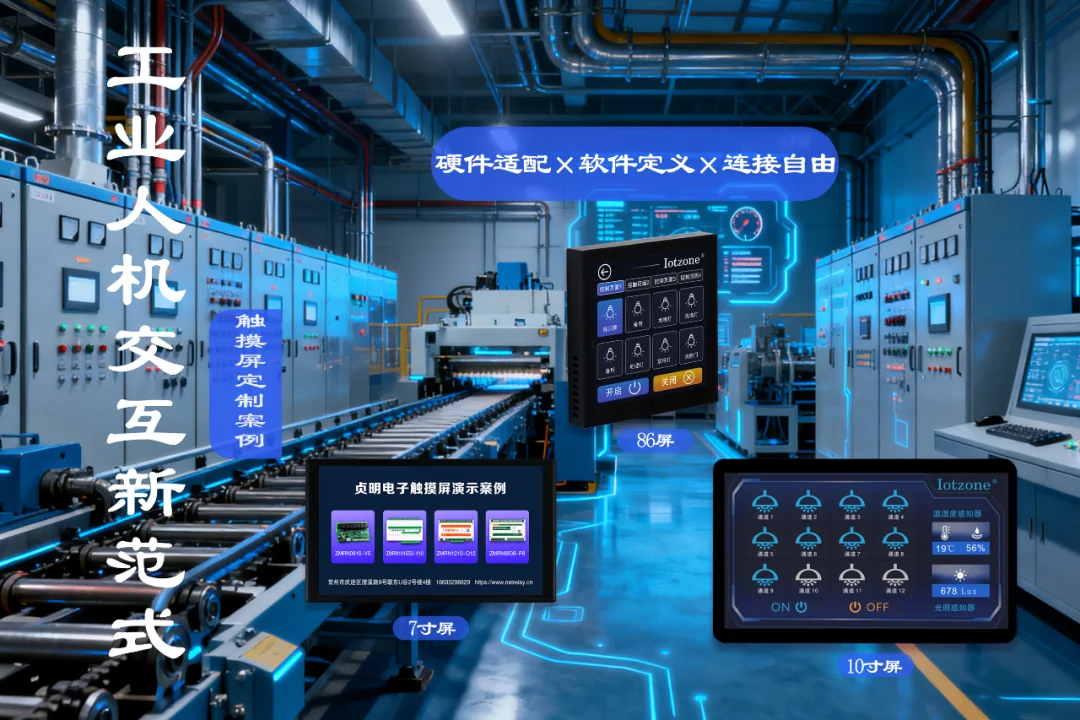 贞明电子工业触摸屏HMI界面与现场控制应用