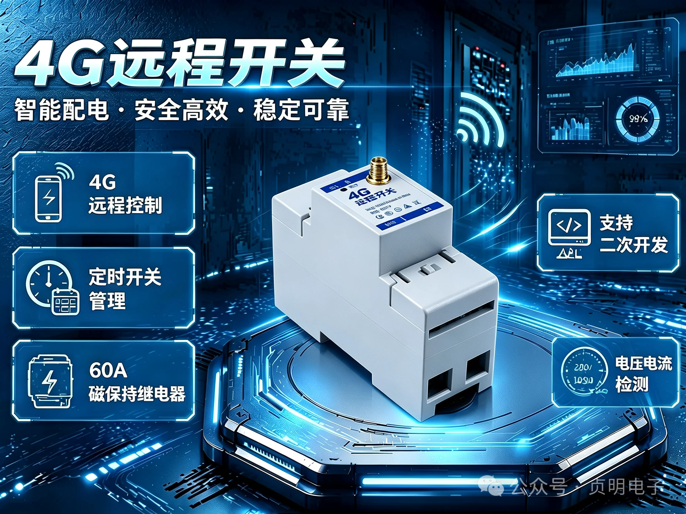 贞明电子ZMRL0101-ER1单路4G电量继电器远程控制应用