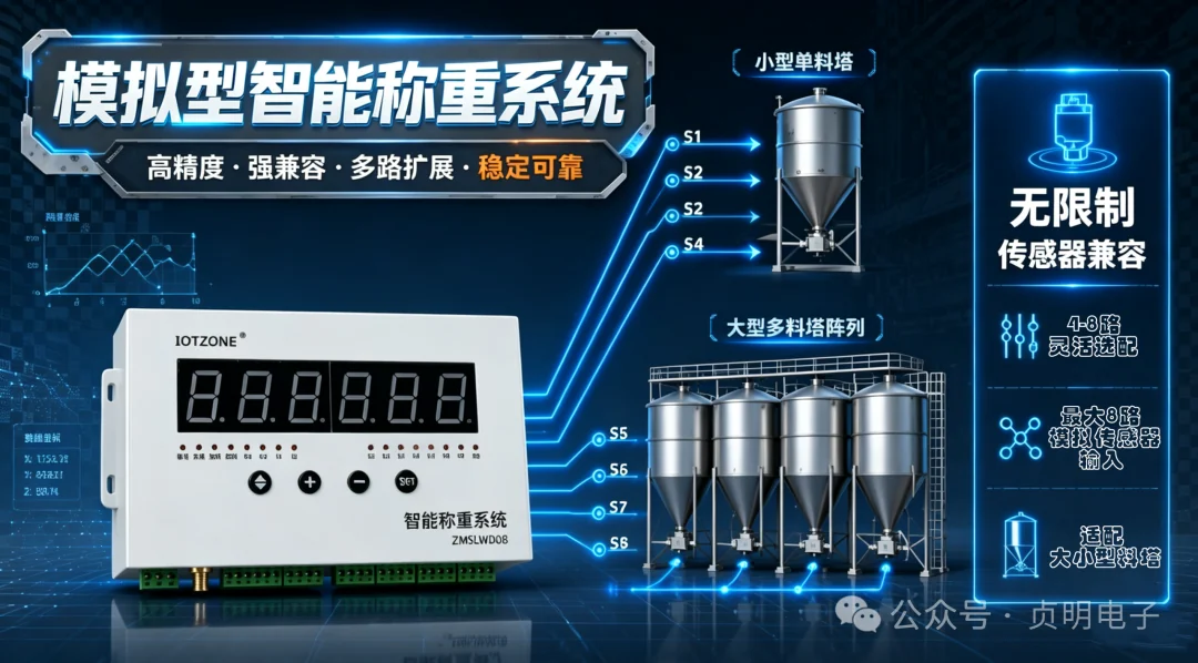 贞明电子ZMSLWA08模拟型智能称重系统产品与料塔应用封面